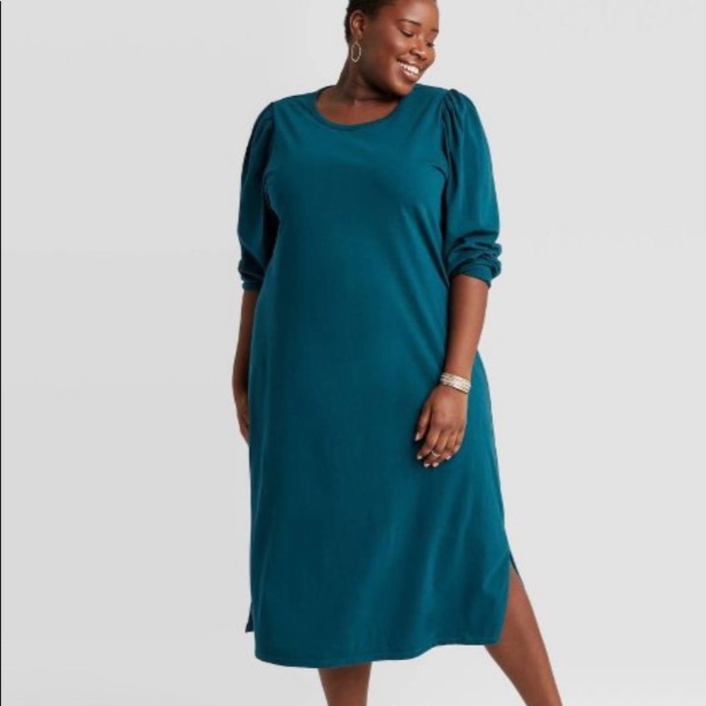 Universal Thread Long Sleeve Blue Dress